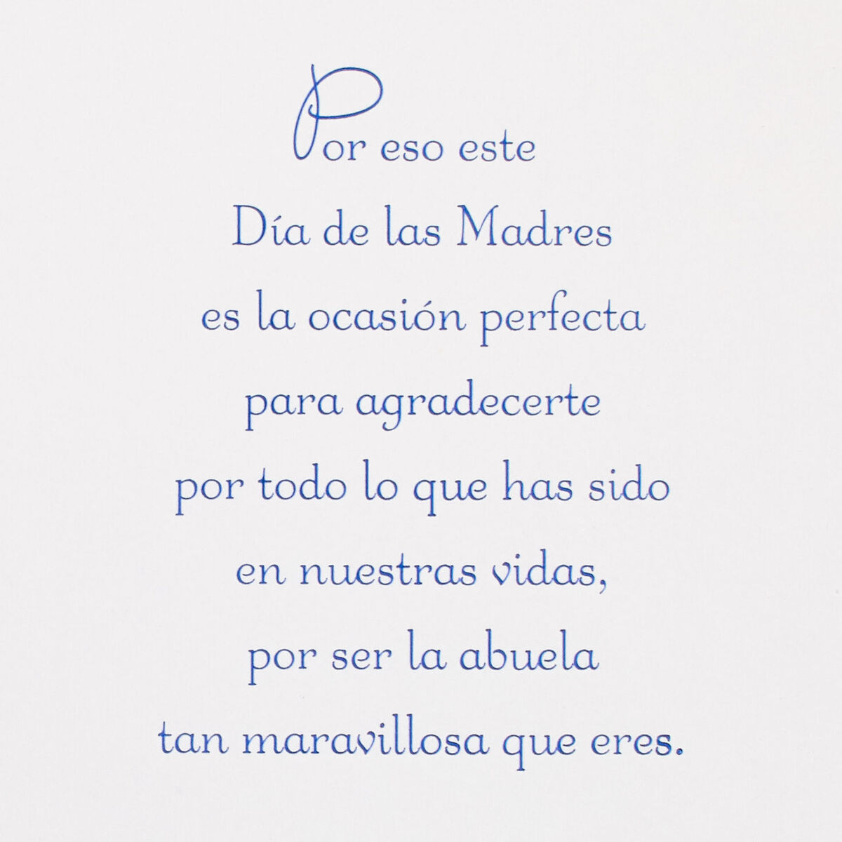 You're a Blessing SpanishLanguage Mother's Day Card for Grandmother