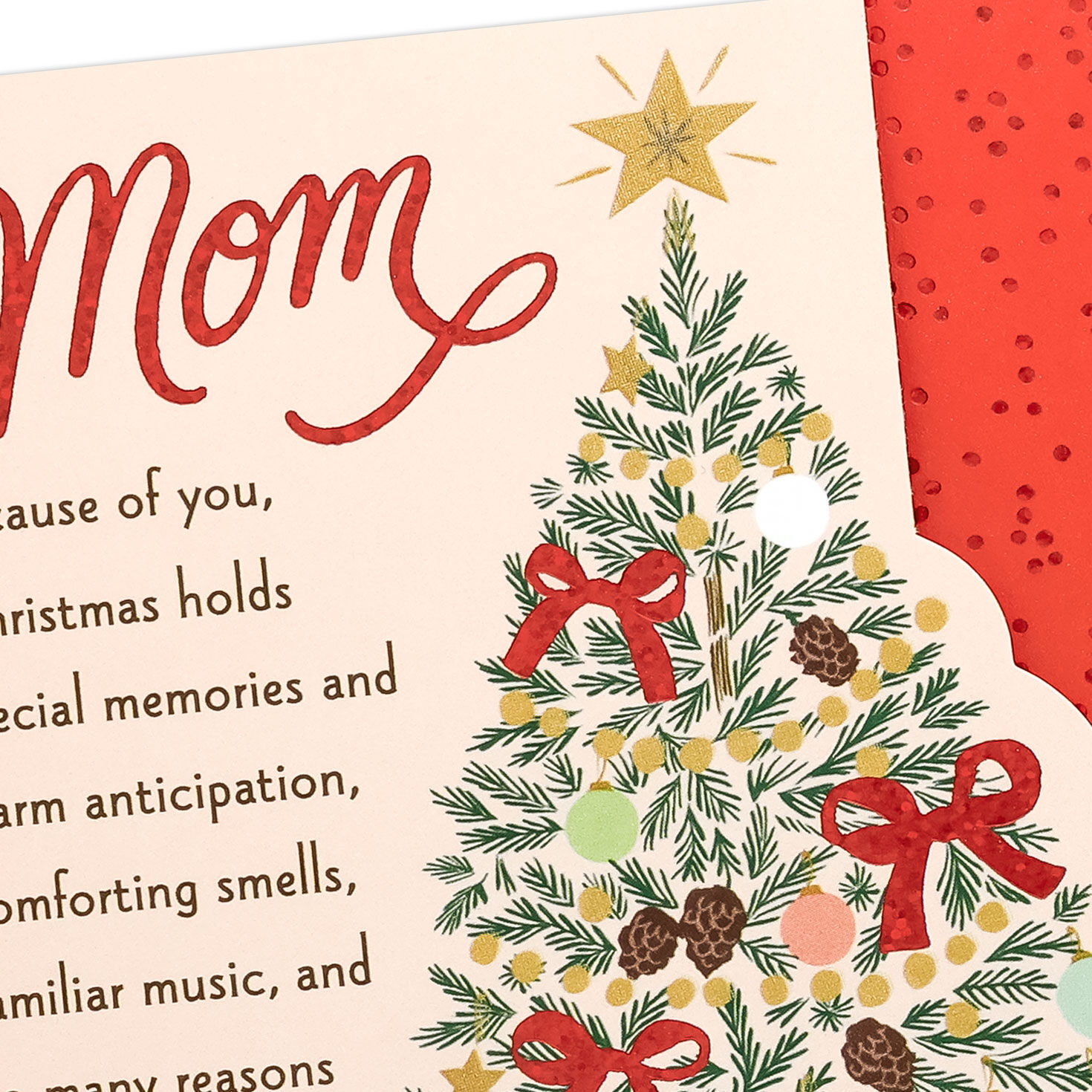 Christmas Tree and Presents Mom Christmas Card Card Front Detail image number 6