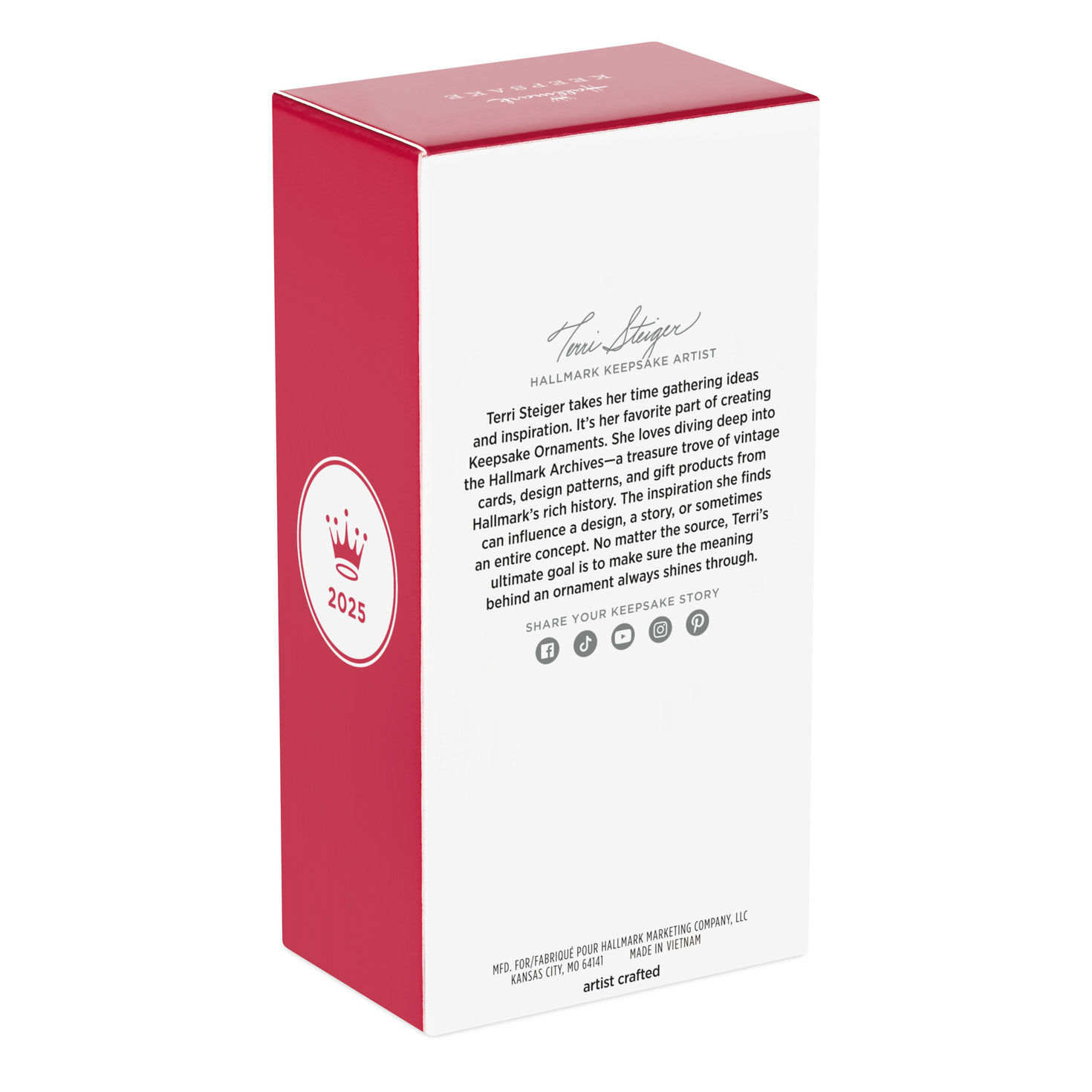 Santa Fishing Bobber Keepsake Ornament package back image number 8