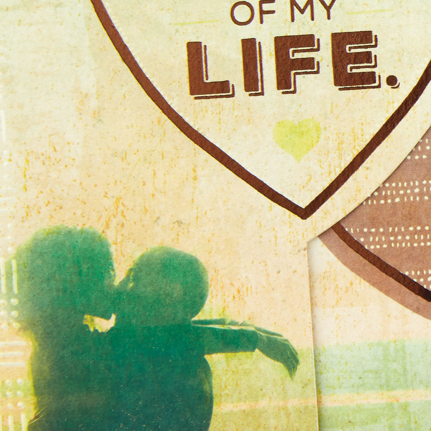 Green and Brown Hearts Love Card Card Front Detail image number 7