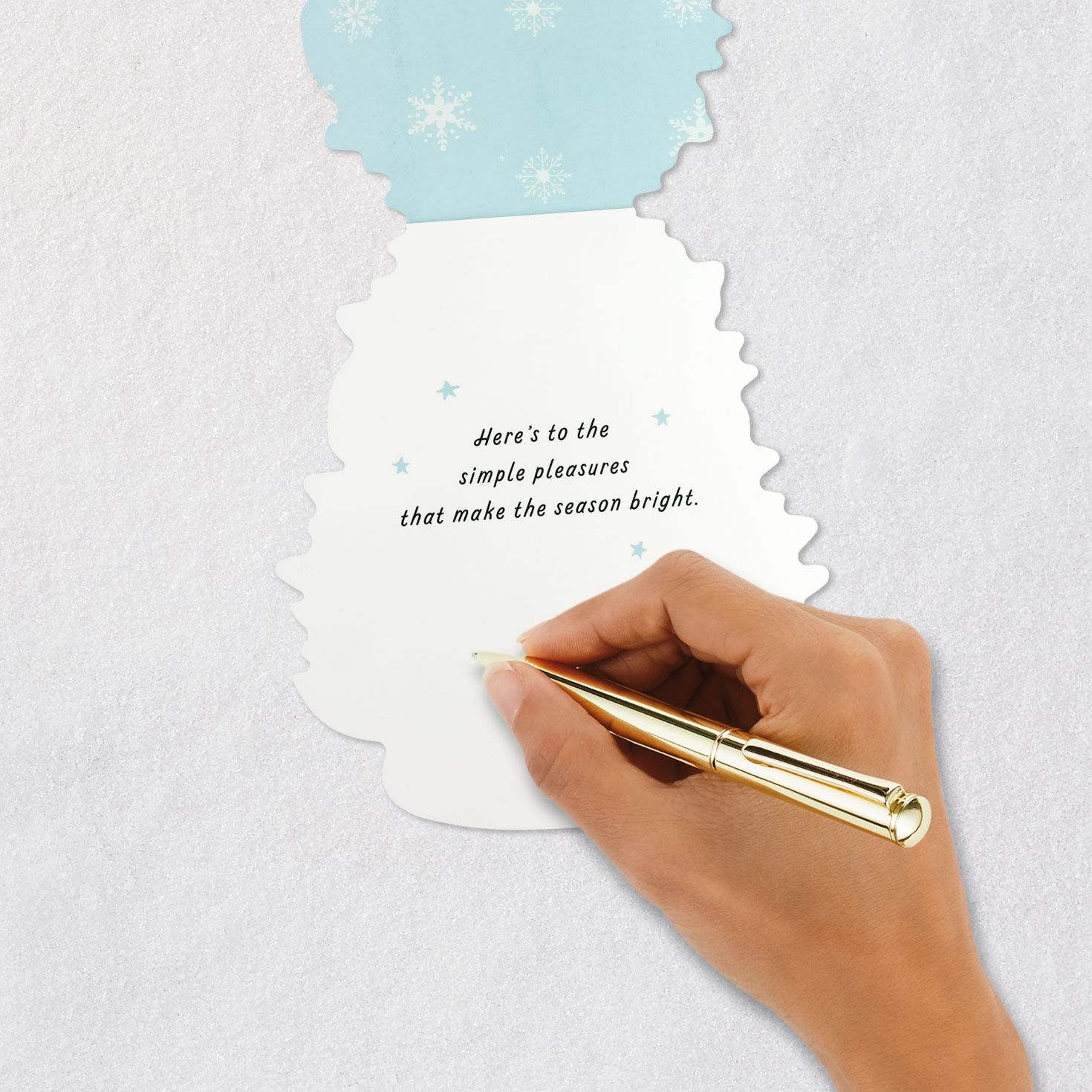 Evergreen Tree-Shaped Christmas Card Signing card image number 6