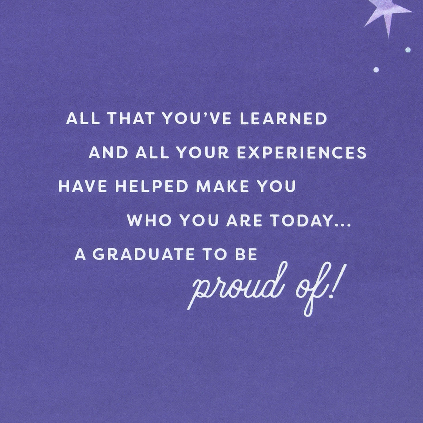 Mortarboard Caps and Stars Graduation Card Sentiment image number 2