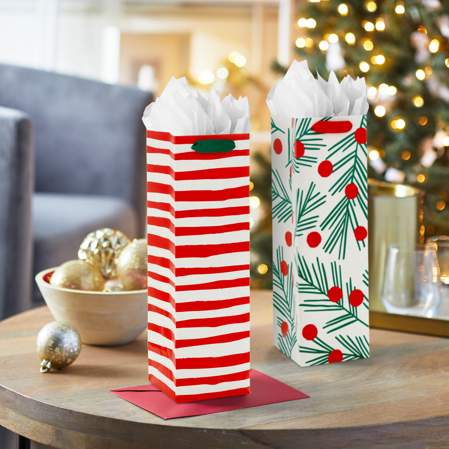 Christmas wine gift bags new arrivals