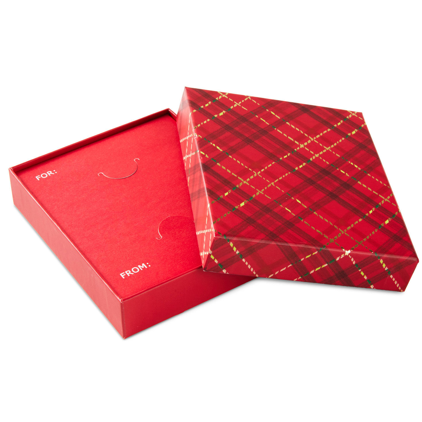 Red Plaid Holiday Gift Card Holder Box  image number 4