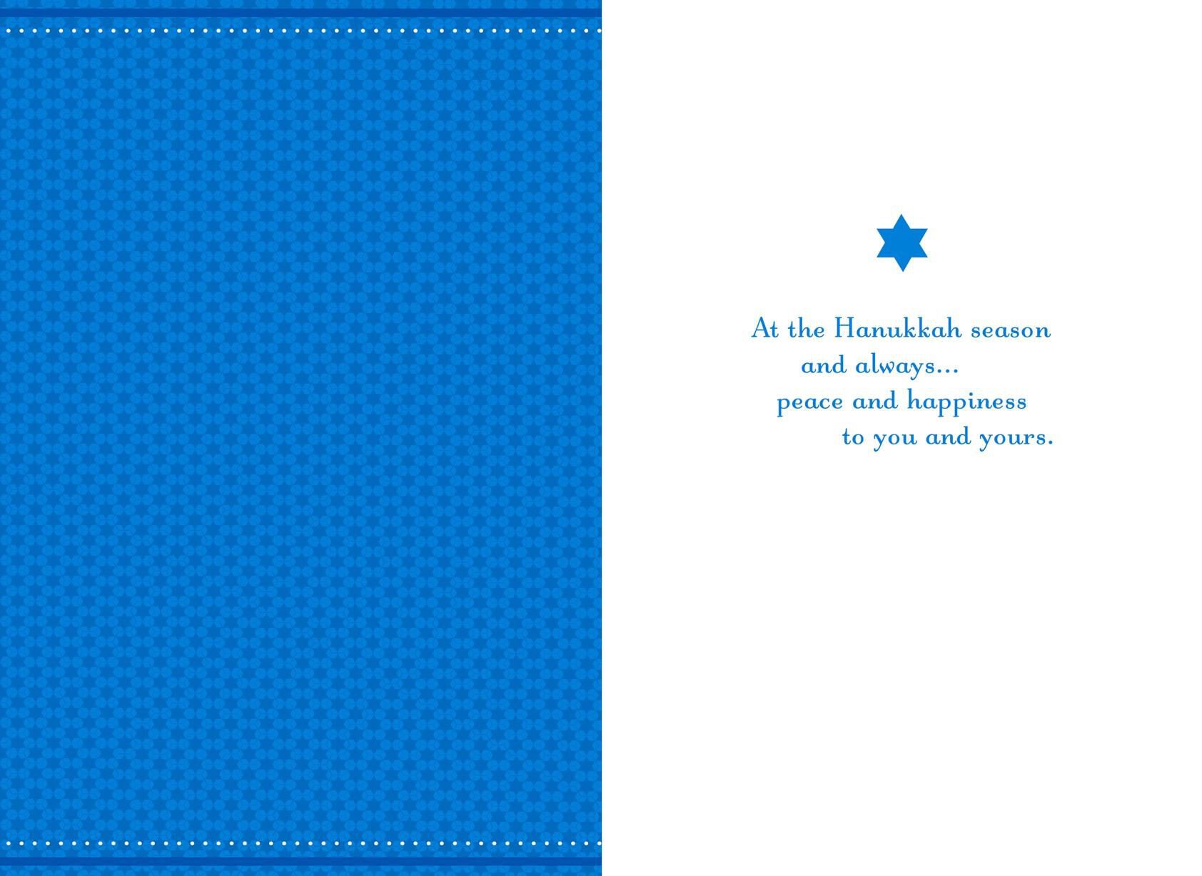 Glittering Star of David Hanukkah Card