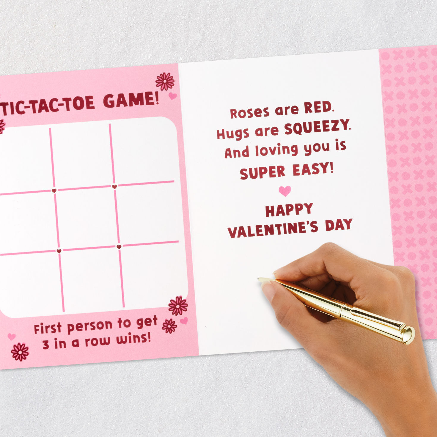 Granddaughter Valentine's Day Card With Tic-Tac-Toe Game Signing card image number 8
