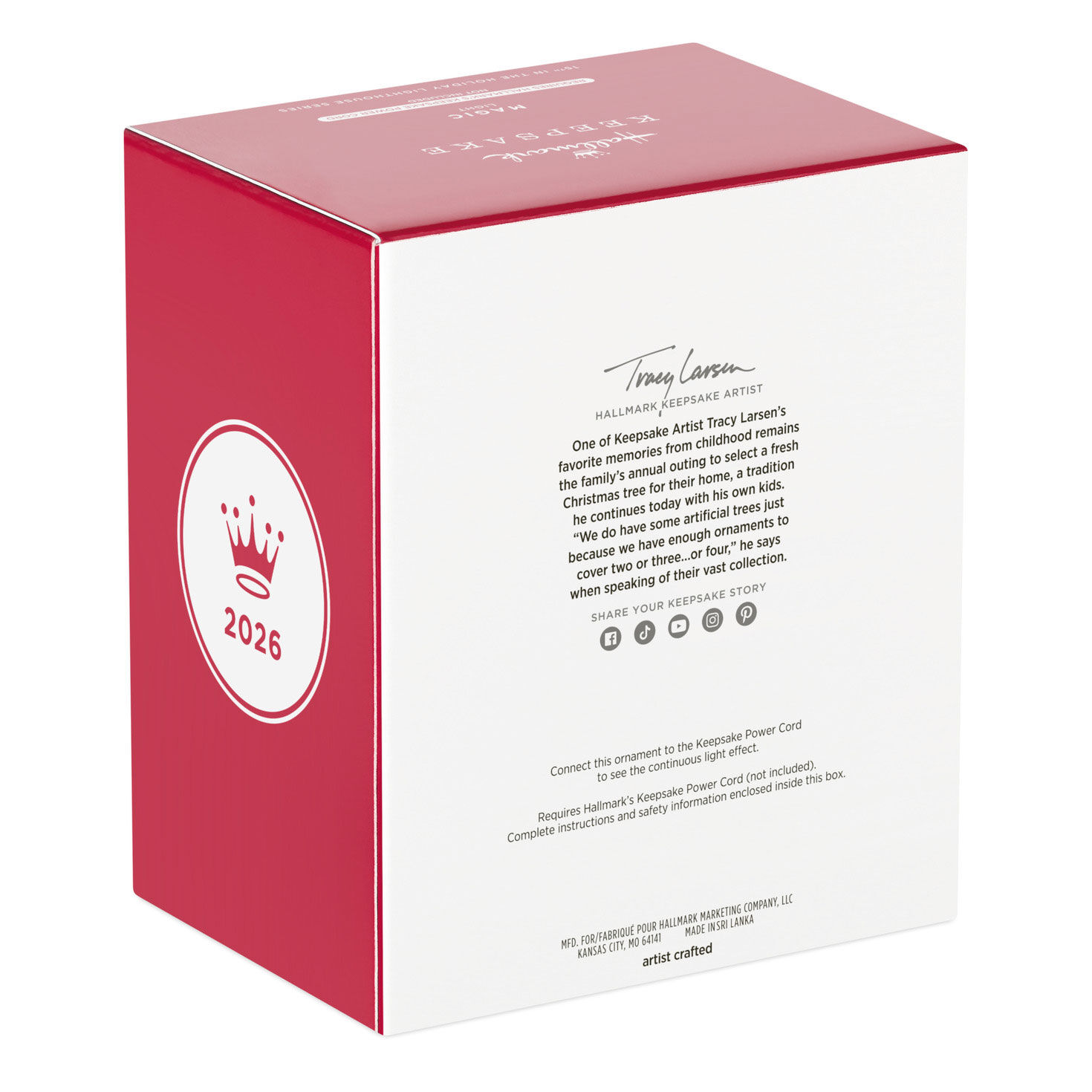 Holiday Lighthouse 2026 Keepsake Ornament Package Back image number 8