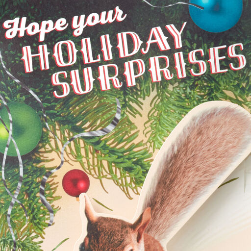 National Lampoon's Christmas Vacation™ Squirrelly Holiday Funny Pop-Up Christmas Card With Sound, 