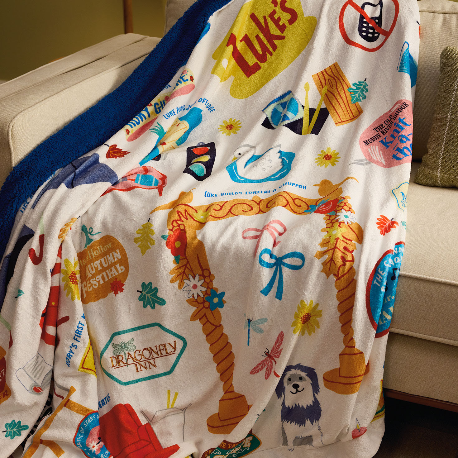 Gilmore Girls Memorable Moments Oversized Throw Blanket in use image number 2
