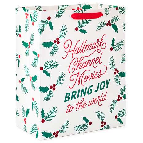 13" Hallmark Channel Movies Holly and Berries Large Gift Bag, , large