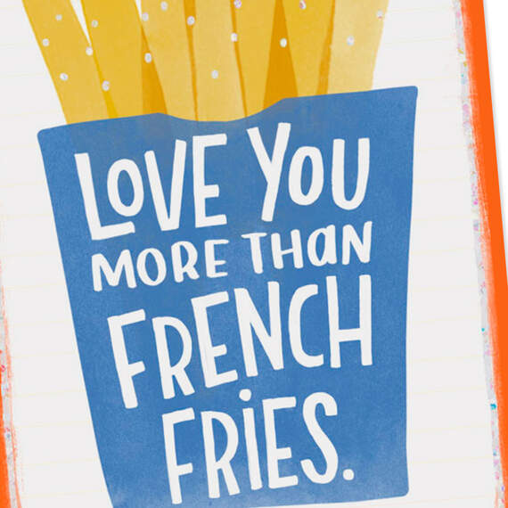 3.25" Mini Love You More Than French Fries Blank Love Card, , large image number 4