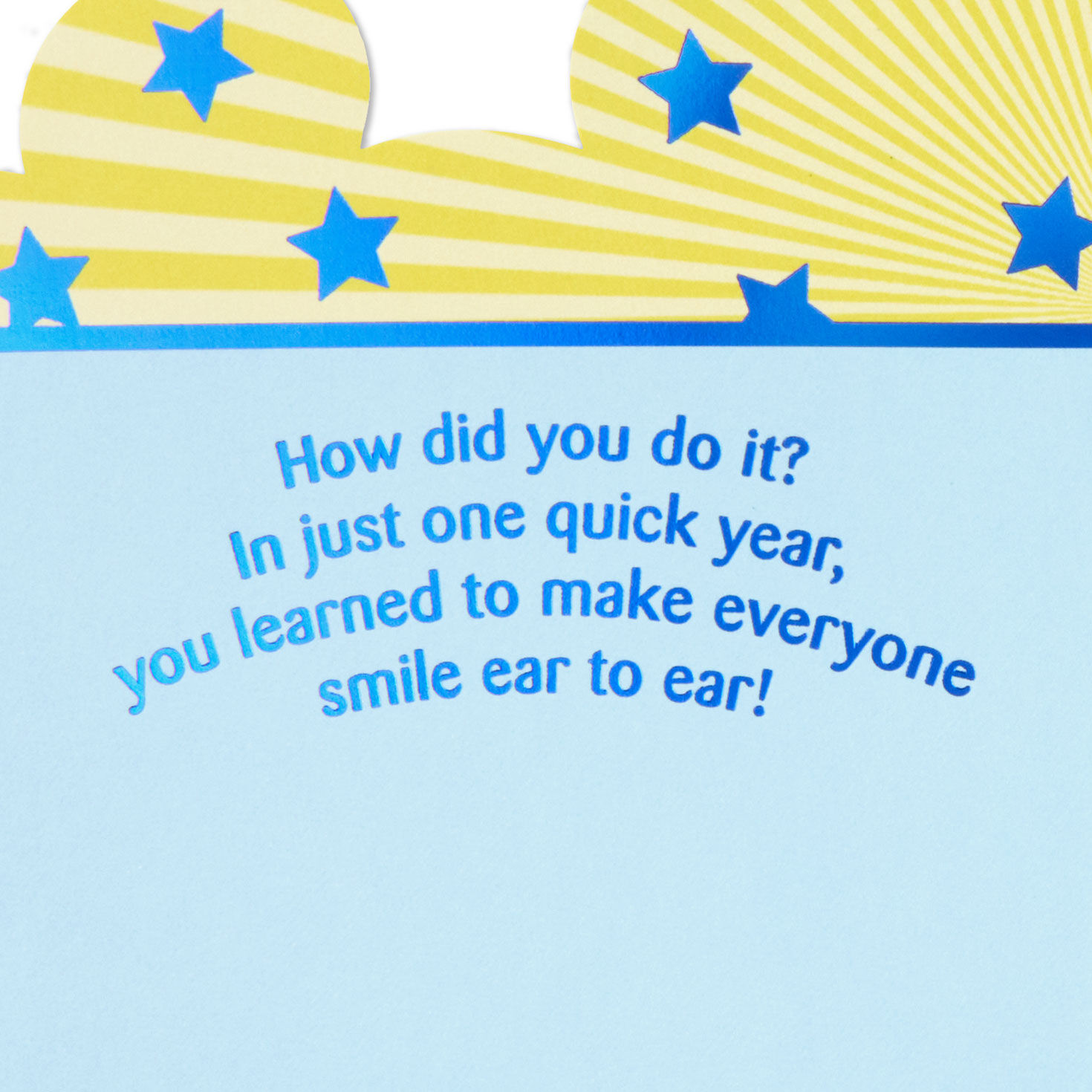 Disney Mickey Mouse With Balloon First Birthday Card sentiment image number 2