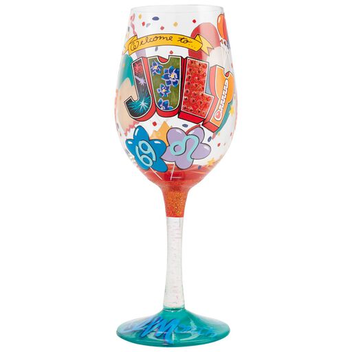 Lolita® July Birthday Month Handpainted Wine Glass, 15 oz., 