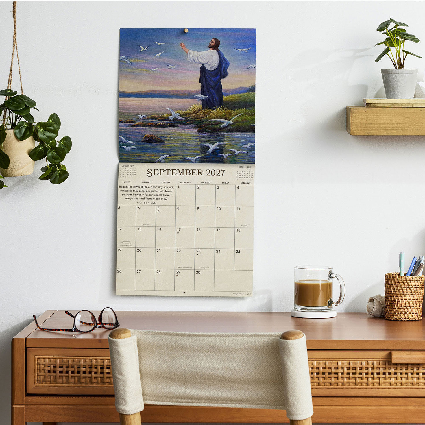 Jesus Light of World Christian 2027 Wall Calendar in use image number 5