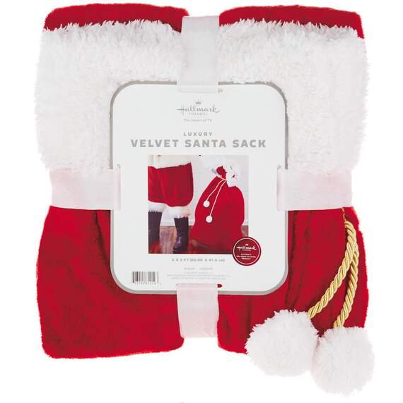 36" Velvet Flannel Santa Sack Christmas Gift Bag, , large image number 2