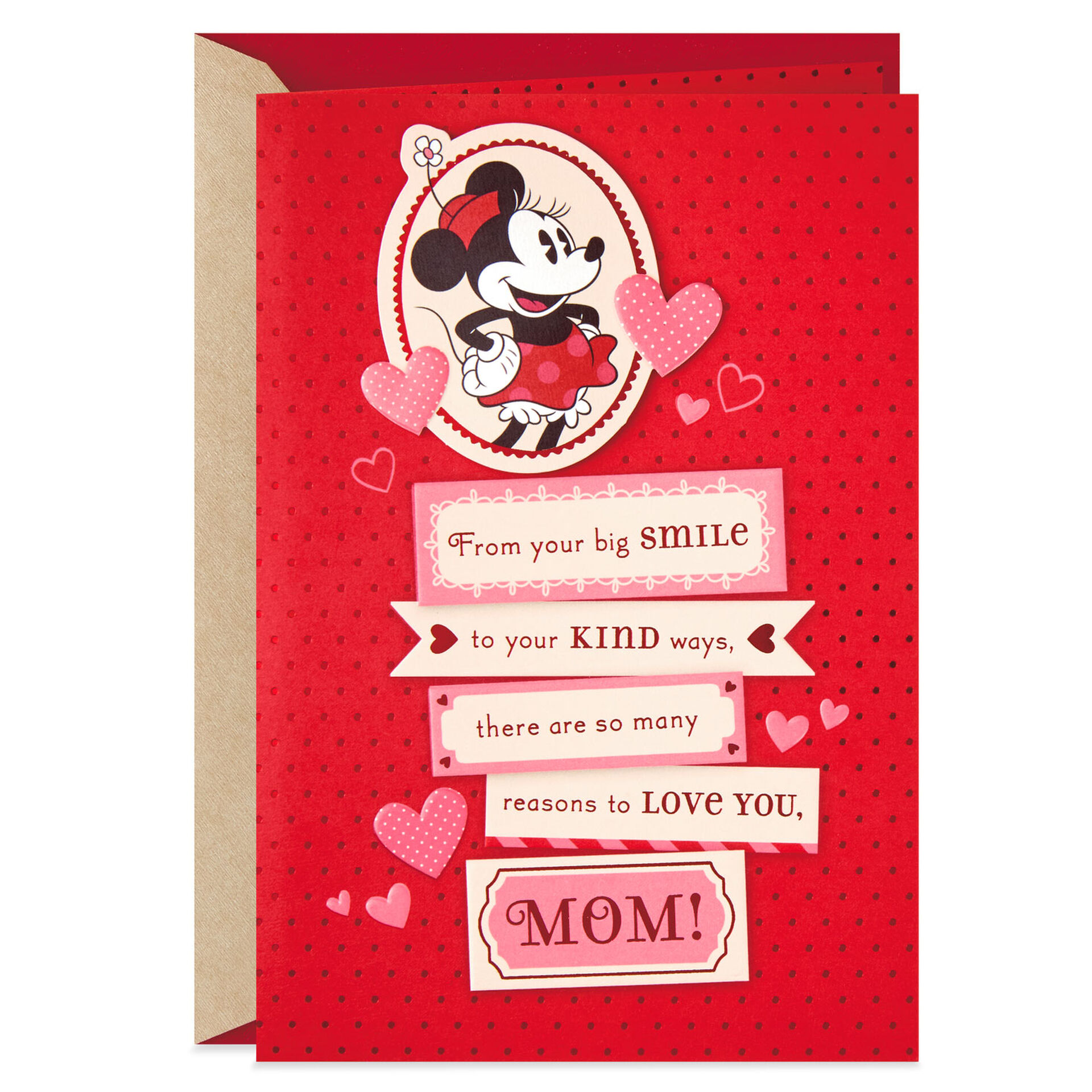 Card valentine lettering boy happy hand valentines cute beautiful handmade designbolts Disney Minnie Mouse Valentine's Day Card for Mom From Us - Greeting