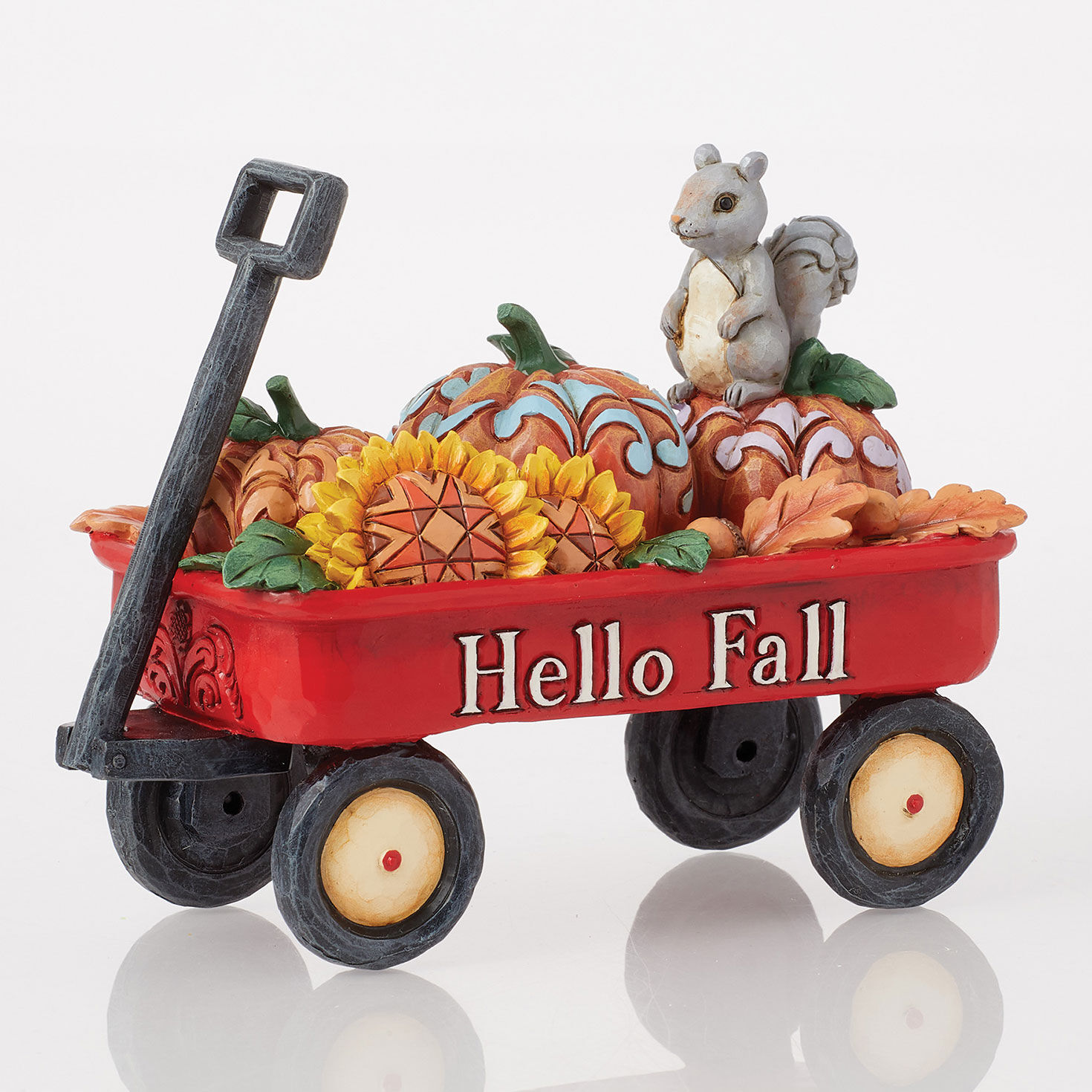 Jim Shore Red Harvest Wagon With Pumpkins Figurine, 4.33" H for only USD 44.99 | Hallmark