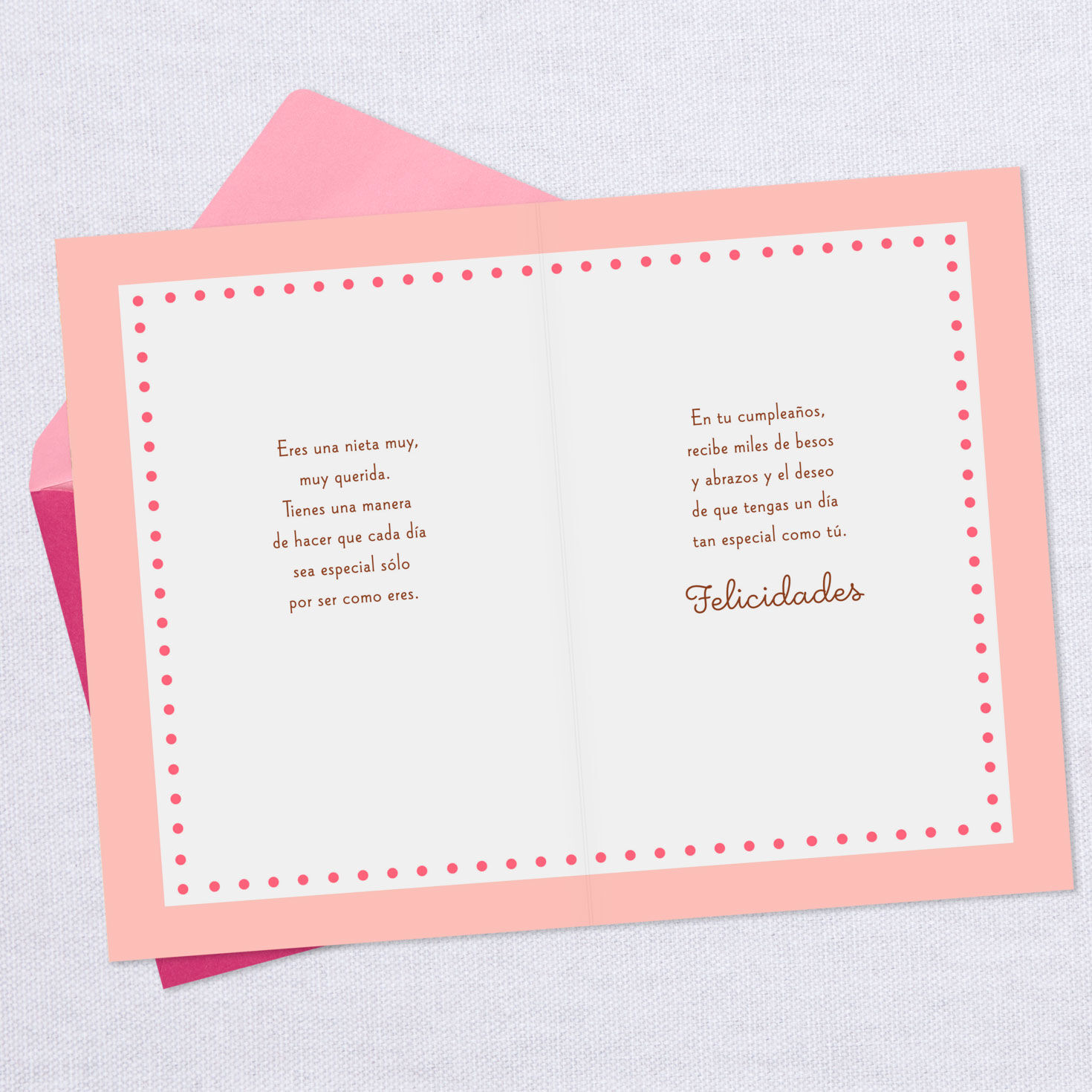 Hugs and Wishes Spanish-Language Birthday Card for Granddaughter for only USD 3.59 | Hallmark