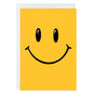Yellow With Black Smiley Face Personalized Card Front image number 1