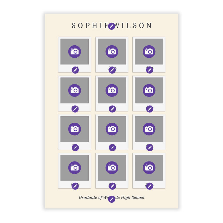 Through the Years Photo Collage Graduation Announcement, , large image number 5