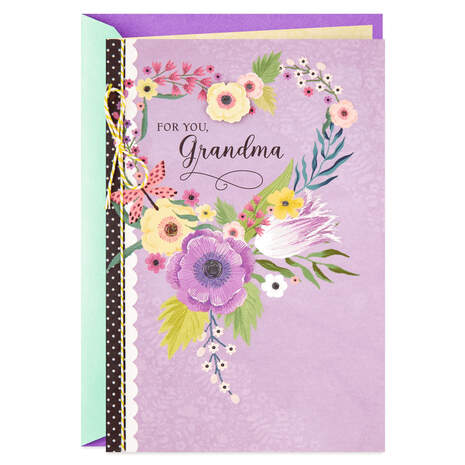 Wreath of Flowers Mother's Day Card for Grandma, , large