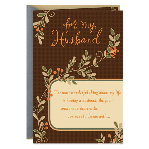 Joy and Love Thanksgiving Card for Husband, 
