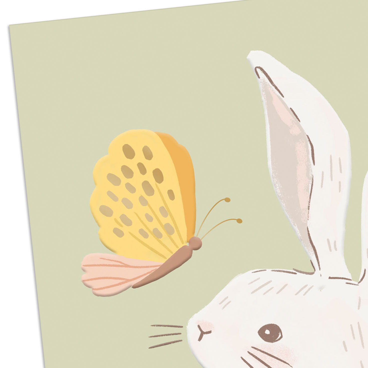 Bunny Rabbit and Butterfly Easter Card  image number 4