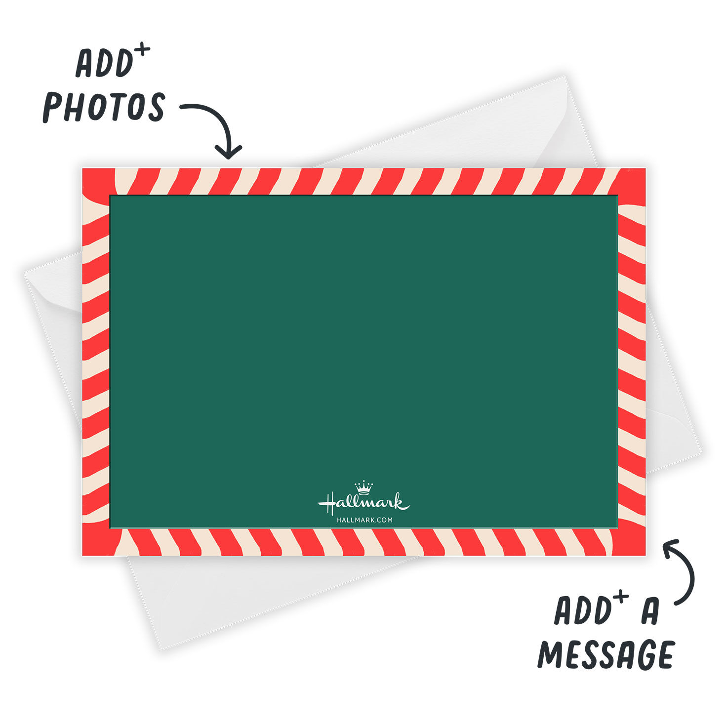 Reindeer Face Funny Flat Christmas Photo Card, , large image number 3