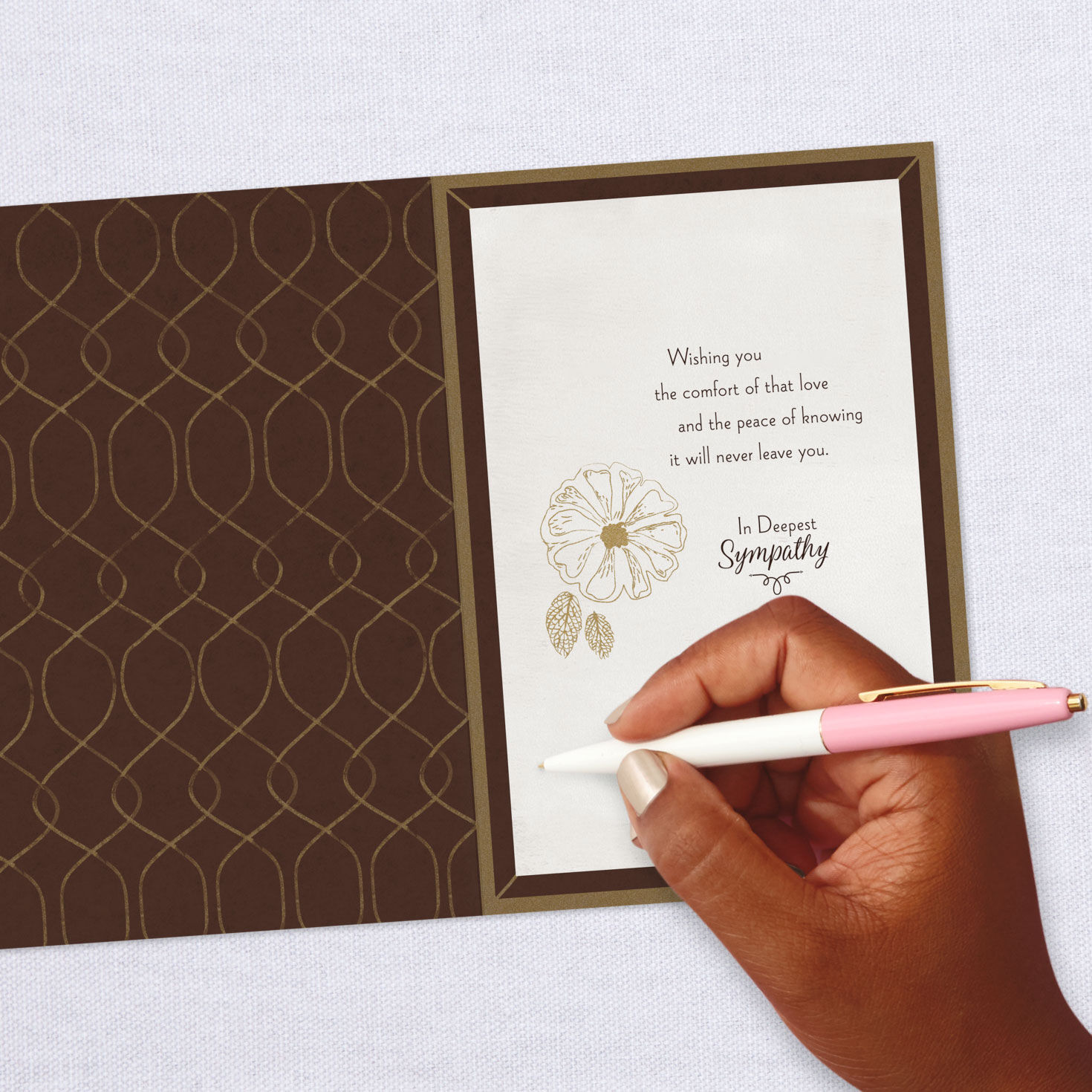 Love Lasts Forever Blue Hydrangea in Vase Sympathy Card, , large image number 6