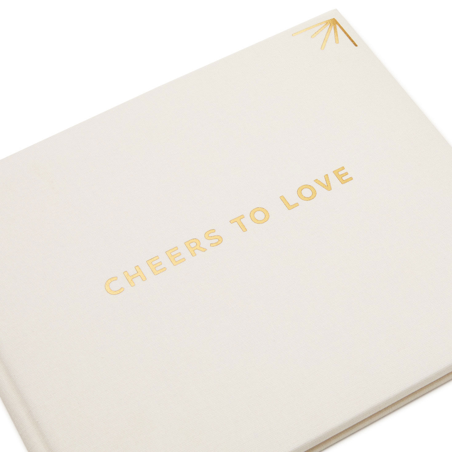 Cheers to Love Gold on Cream Linen Guest Book for only USD 22.99 | Hallmark
