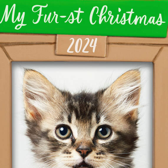 Pet's Fur-st Christmas 2024 Photo Frame Ornament, , large image number 5