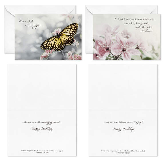 Nature's Beauty Religious Boxed Birthday Cards Assortment, Pack of 12, , large image number 4