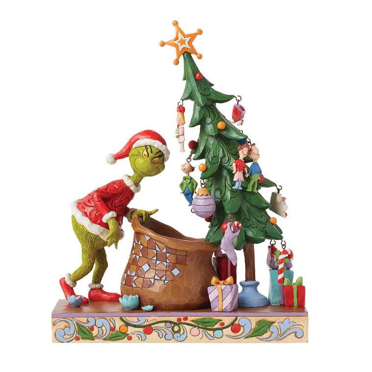 Jim Shore Dr. Seuss Grinch Hanging Ornaments Figurine, 12.5"