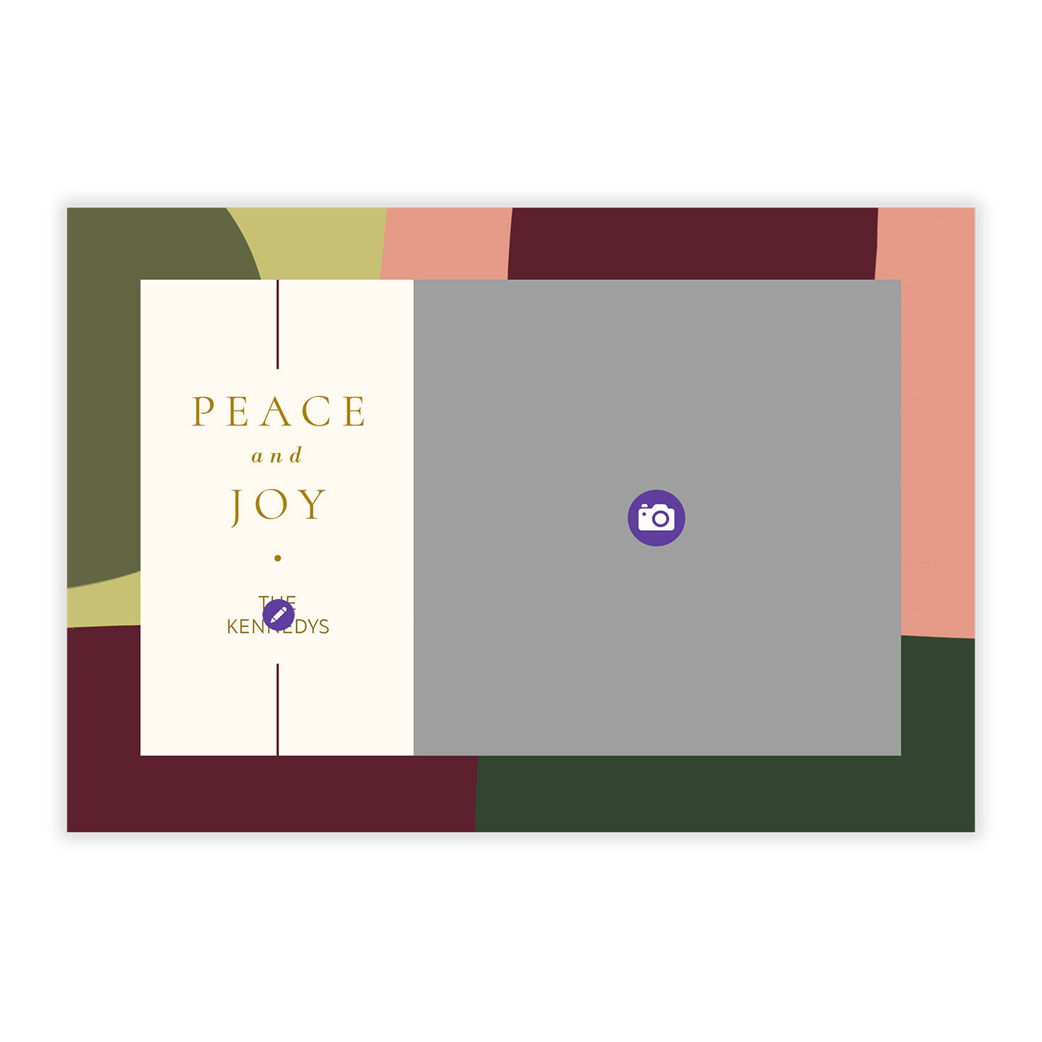 Peace and Joy Flat Christmas Photo Card, , large image number 5