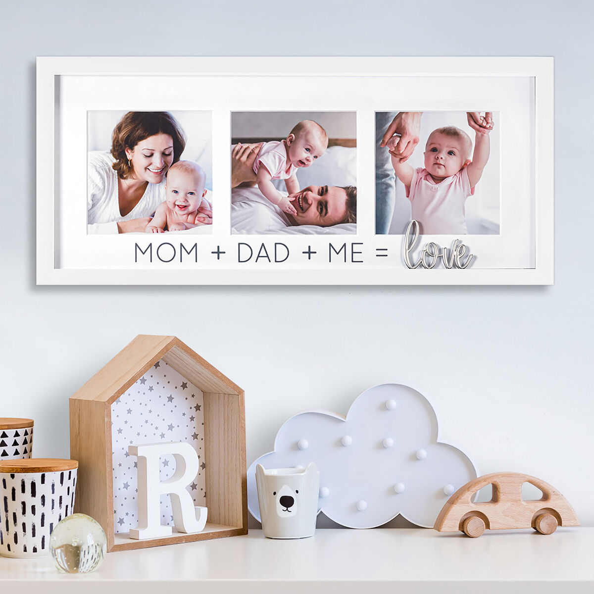 Malden 4x4 Mom, Dad and Me Wood Collage Picture Frame, 15x7 - Picture ...