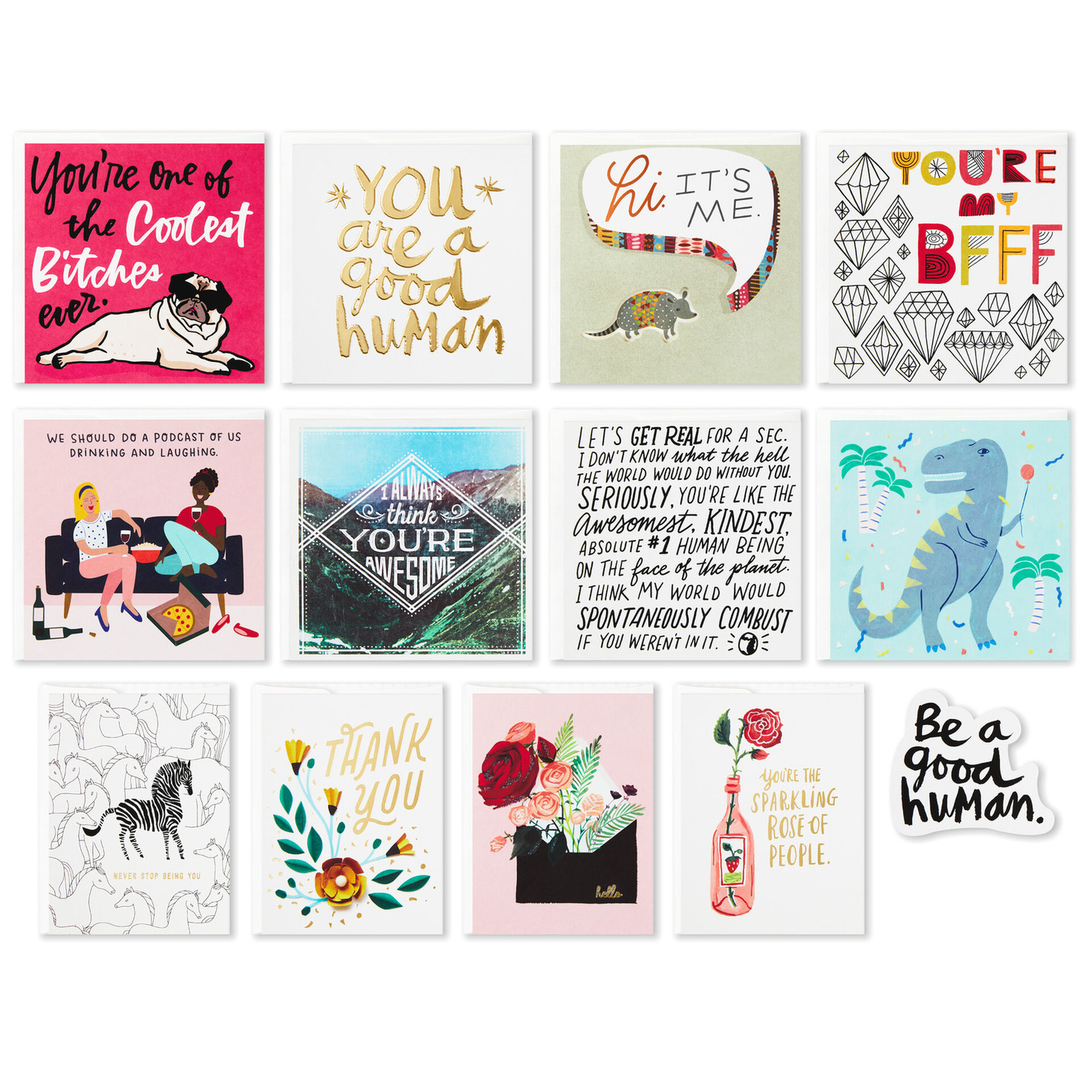 10 Cards Hallmark Handmade Christmas Card Pack /'Sparkling Moments/' 2 Designs