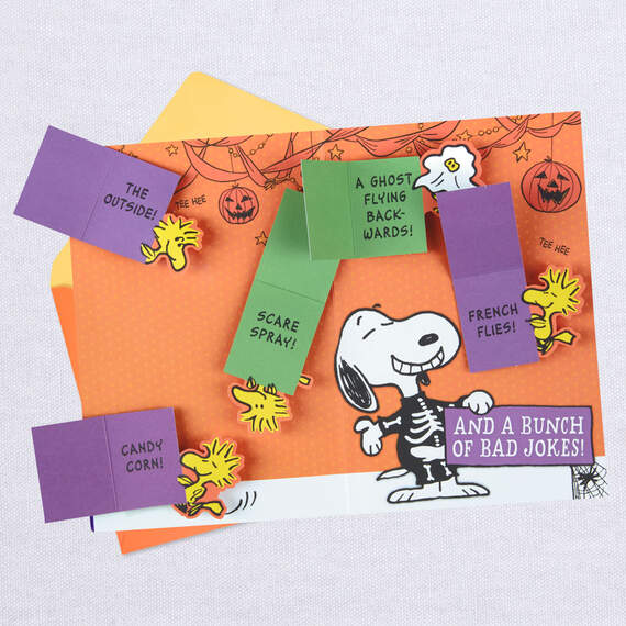 Peanuts® Snoopy and Woodstock Funny Pop-Up Halloween Card With Mini Cards, , large image number 4