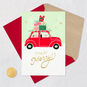 Vintage Car With Gifts Christmas Card Card Front with Envelope and Gold Seal image number 6