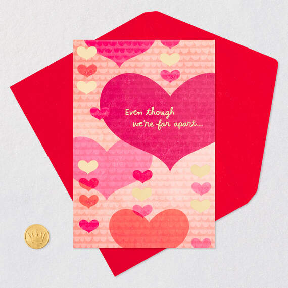 Far Apart, But Close at Heart Valentine's Day Card, , large image number 5