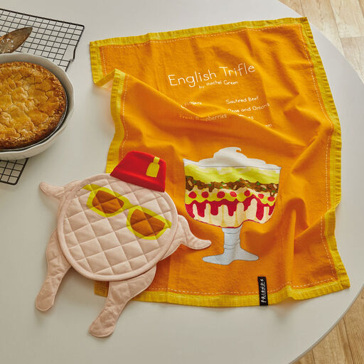 Friends Rachel's English Trifle Tea Towel and Turkey Pot Holder, Set of 2, 