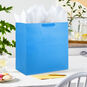 Solid Bright Blue Extra-Deep Gift Bag In use image number 2