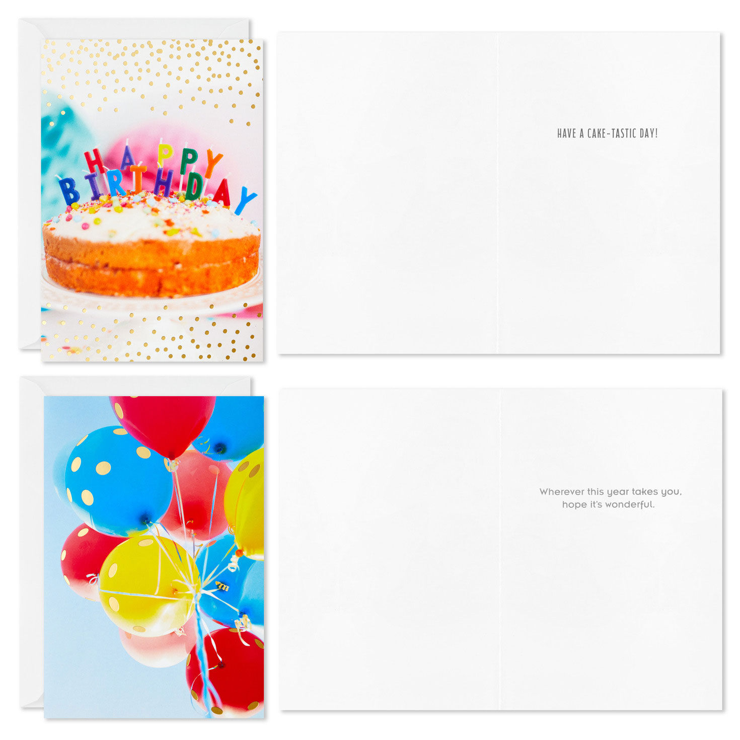 Cake and Balloons Assorted Boxed Birthday Cards Card Front with Sentiment image number 4