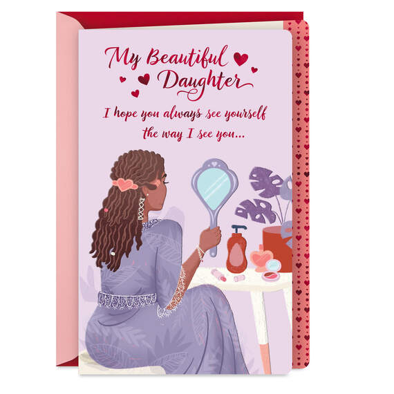 Strong, Confident and Loved Valentine's Day Card for Daughter, , large image number 1