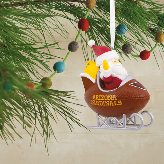 NFL Arizona Cardinals Santa Football Sled Hallmark Ornament, , large image number 2