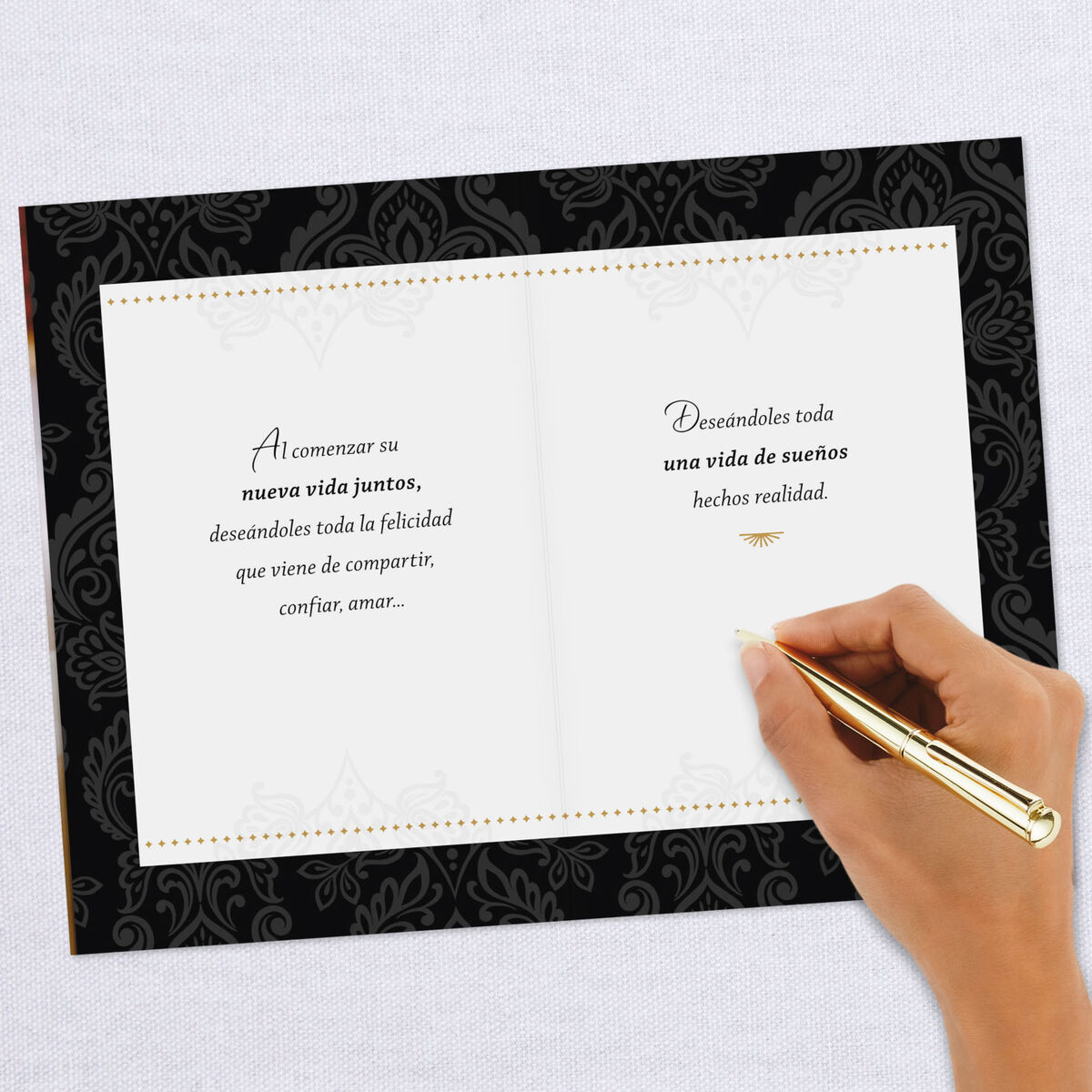 Lifetime of Dreams Come True SpanishLanguage Wedding Card Greeting