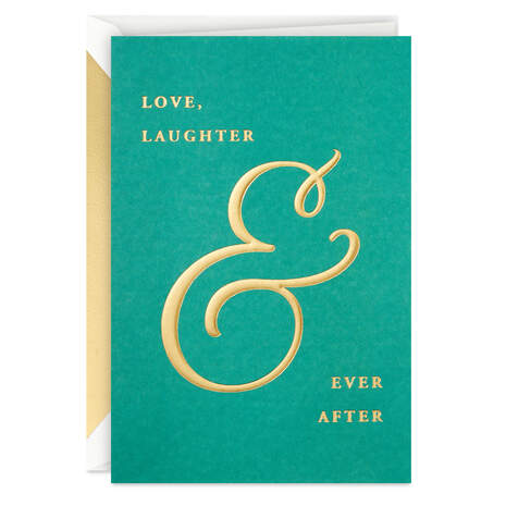 Love, Laughter & Ever After Wedding Card, , large