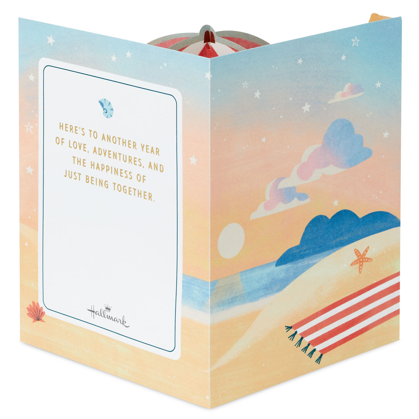 Beach Chairs 3D Pop-Up Anniversary Card Sentiment  image number 2