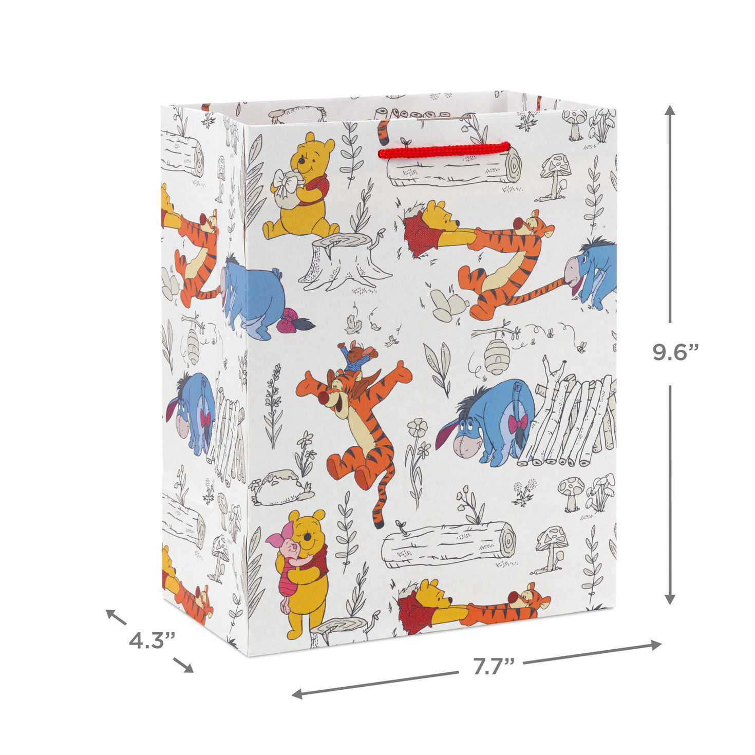 Winnie the Pooh Hundred Acre Wood Medium Gift Bag measurement image number 3