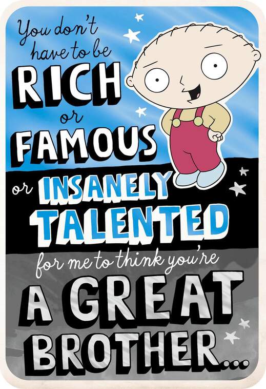 Family Guy Stewie and Chris Birthday Card, , large image number 1