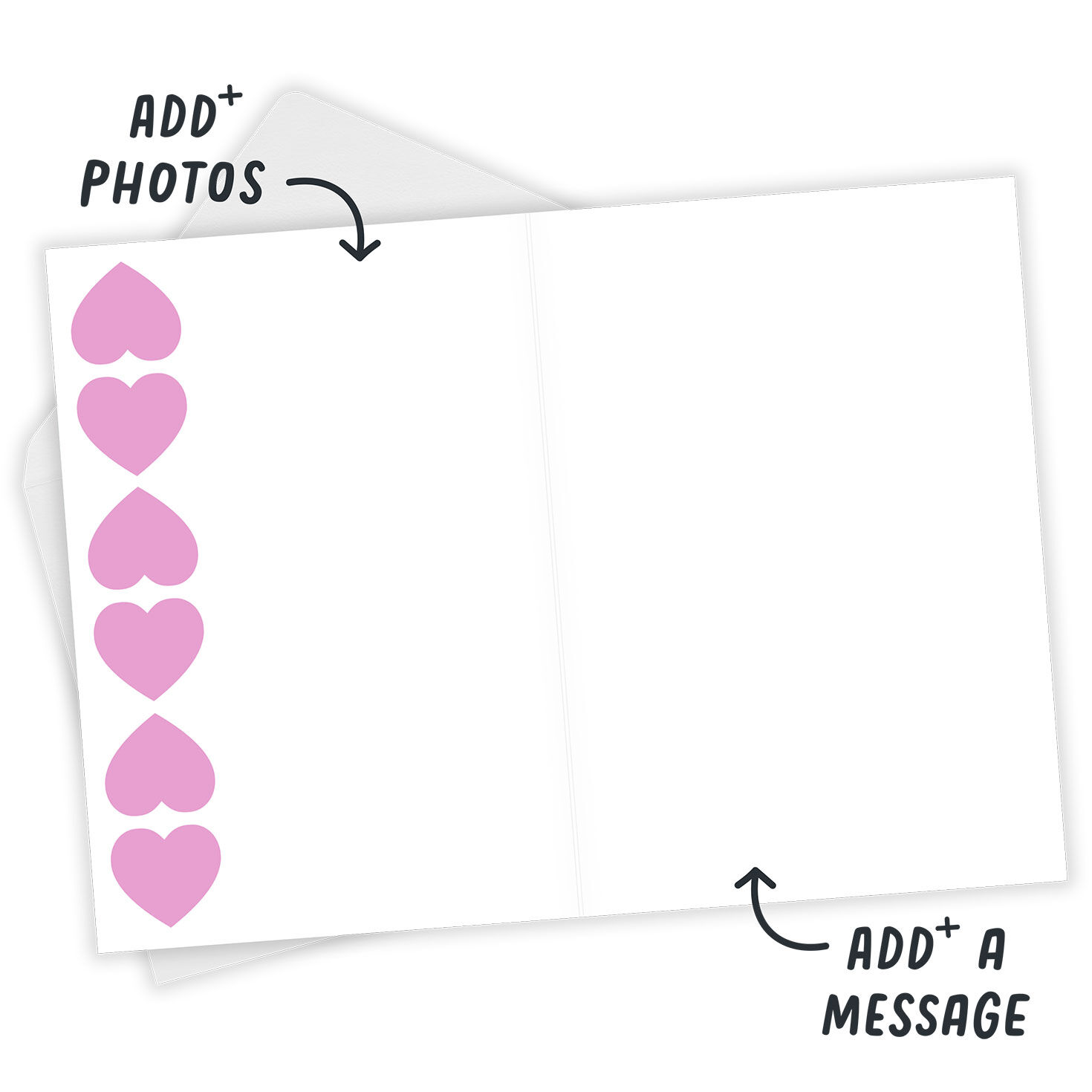 Personalized Multiple Hearts Love Photo Card  image number 4